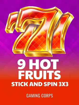 9 Hot Fruits Stick and Spin 3x3